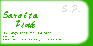 sarolta pink business card